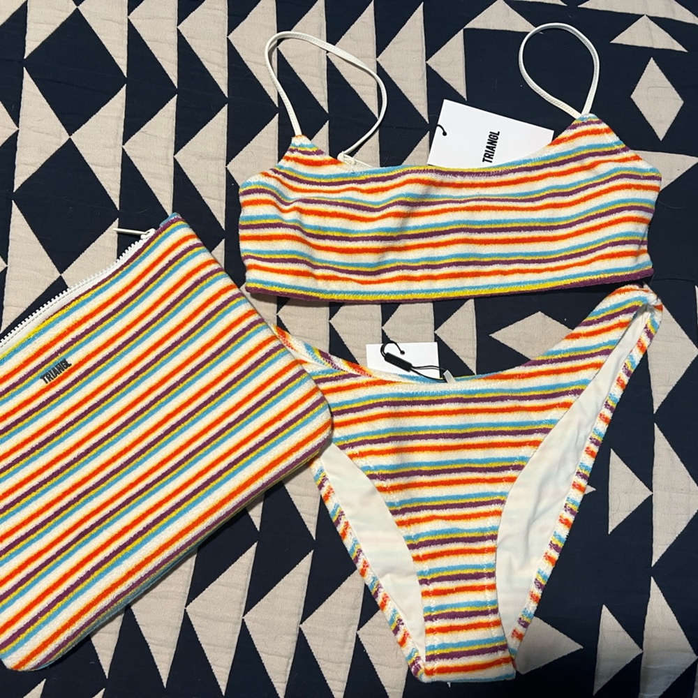 Triangl Swimwear Multicolor Striped Bikini